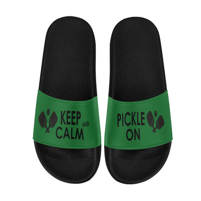 Keep Calm & Pickle On Slide Sandals