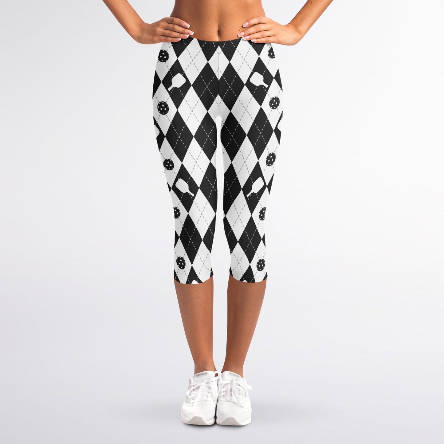 Black & White Argyle Capris