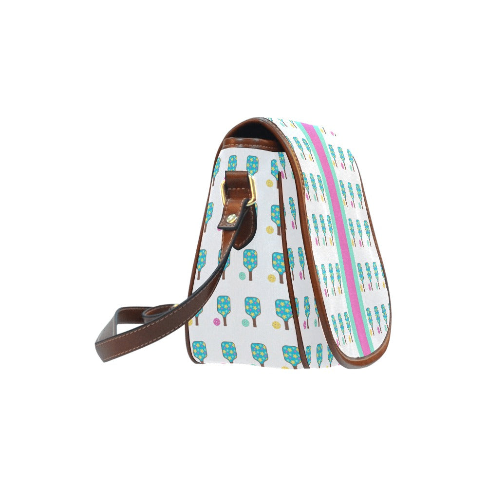 Blue Pickleball Paddle Crossbody Bag