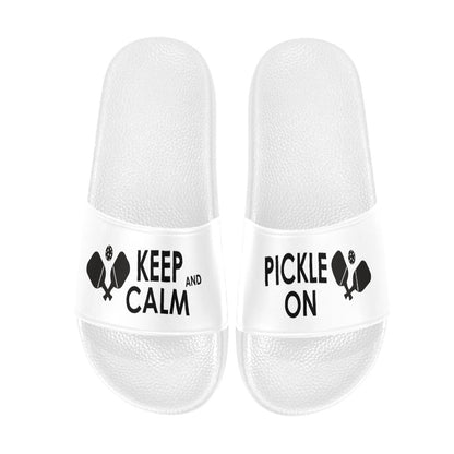 Keep Calm & Pickle On Slide Sandals